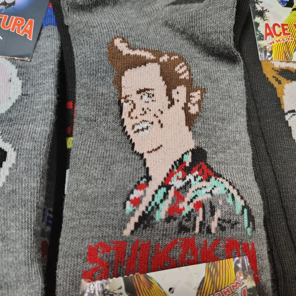 Ace Ventura When Nature Calls Novelty Crew Socks Unisex Lot Of 3 (4 Pairs) New